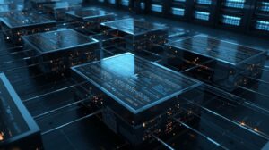 Tablas de bases de datos interconectadas y estructuradas.