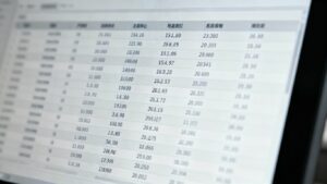 Interfaz de base de datos Access con datos organizados.