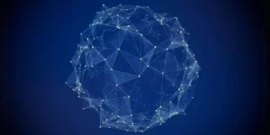 Nodos y conexiones de una red informática.
