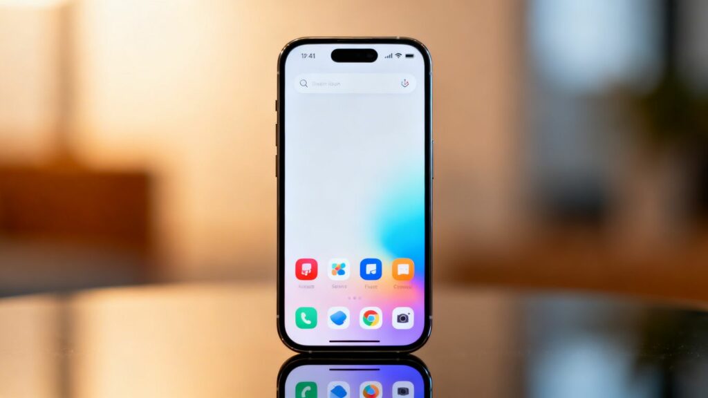 Interfaz de aplicación web intuitiva en un smartphone.