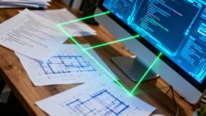 Etapas del desarrollo de software en un diagrama abstracto.